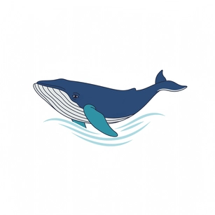 Free Sticker Whale Clipart Template to Edit Online