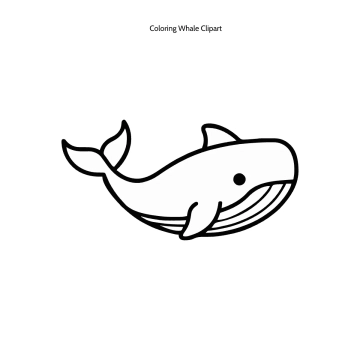 Free Coloring Whale Clipart Template to Edit Online