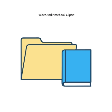Free Folder And Notebook Vector Clipart (PNG, SVG) to Edit Online