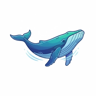 Free Gradient Whale Clipart Template to Edit Online