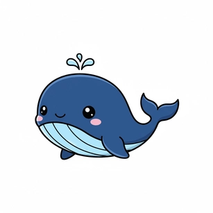 Free Emoji Whale Clipart Template to Edit Online