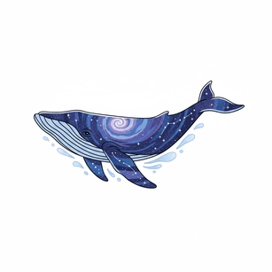 Free Galaxy Whale Clipart Template to Edit Online