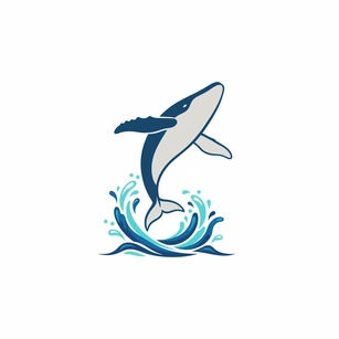 Free Jumping Whale Clipart Template to Edit Online