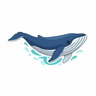 Free Swimming Whale Clipart Template to Edit Online