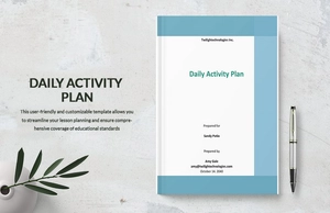 Daily Activity Plan Template