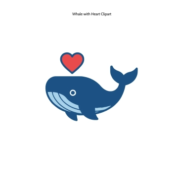 Free Whale with Heart Clipart Template to Edit Online