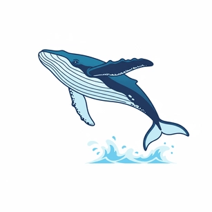 Free Flying Whale Clipart Template to Edit Online