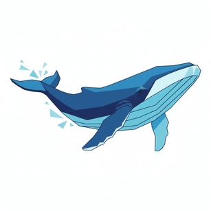 Free Low Poly Whale Clipart Template to Edit Online