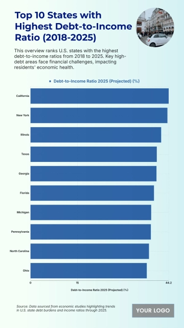 Free U.S. Top 10 States with the Highest Household Debt-to-Income Ratio (2018–2025) to Edit Online