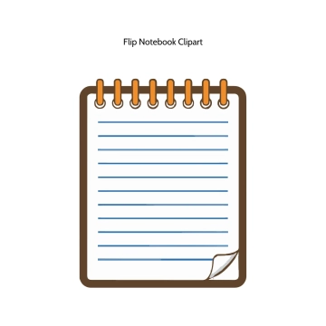 Free Flip Notebook Vector Clipart (PNG, SVG) to Edit Online
