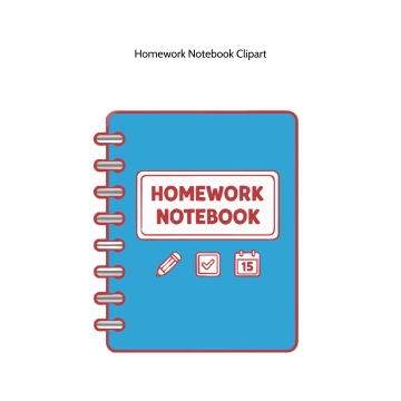 Free Homework Notebook Vector Clipart (PNG, SVG) to Edit Online