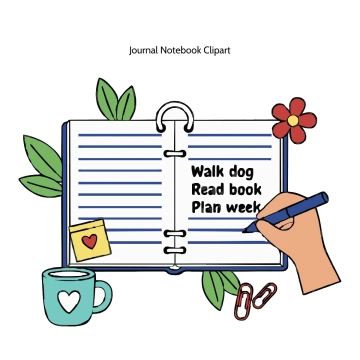 Free Journal Notebook Vector Clipart (PNG, SVG) to Edit Online