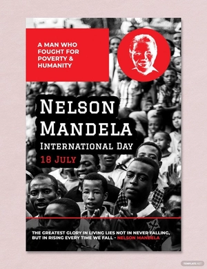 Nelson Mandela Day Pinterest Graphic Template