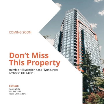 Free Coming Soon Real Estate Instagram Post Template to Edit Online
