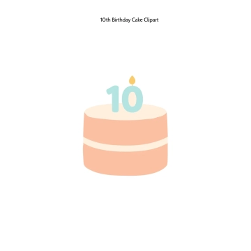 Free 10th Birthday Cake Clipart Template to Edit Online