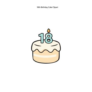 Free 18th Birthday Cake Clipart Template to Edit Online