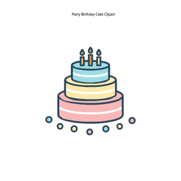 Free Party Birthday Cake Clipart Template to Edit Online