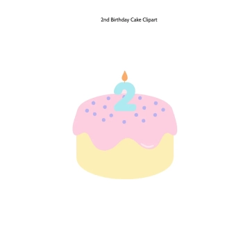 Free 2nd Birthday Cake Clipart Template to Edit Online