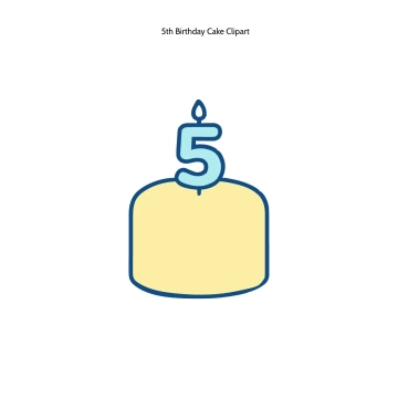 Free 5th Birthday Cake Clipart Template to Edit Online
