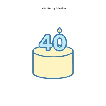 Free 40th Birthday Cake Clipart Template to Edit Online