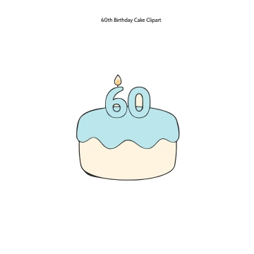 Free 60th Birthday Cake Clipart Template to Edit Online