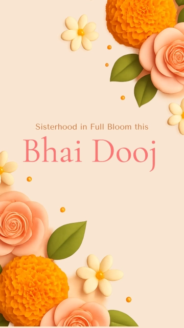 Free Floral Sisterhood Bhai Dooj Wallpaper Template to Edit Online