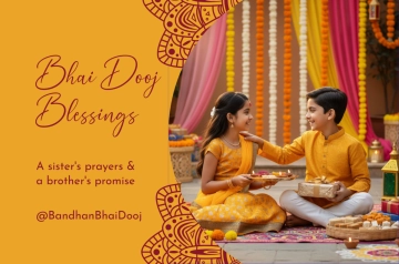Free Simple Blessing Bhai Dooj Banner Template to Edit Online