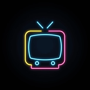 Free Neon TV Clipart Template to Edit Online