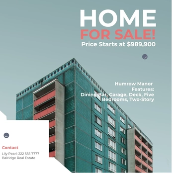 Free Real Estate Sale Instagram Post Template to Edit Online