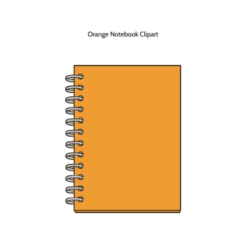 Free Orange Notebook Vector Clipart (PNG, SVG) to Edit Online