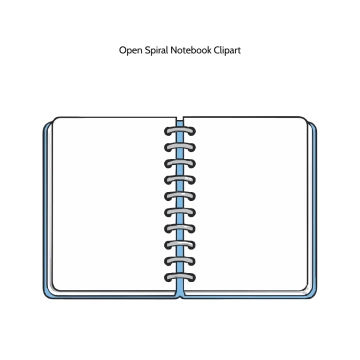 Free Open Spiral Notebook Vector Clipart (PNG, SVG) to Edit Online