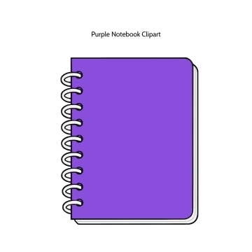 Free Purple Notebook Vector Clipart (PNG, SVG) to Edit Online