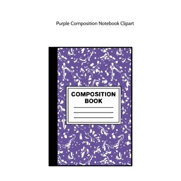 Free Purple Composition Notebook Vector Clipart (PNG, SVG) to Edit Online