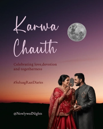Free Karwa Chauth Suhaag Raat Social Media Post Template to Edit Online