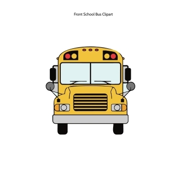 Free Front School Bus Clipart Template to Edit Online