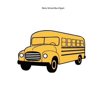 Free Retro School Bus Clipart Template to Edit Online