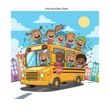 Free Kids School Bus Clipart Template to Edit Online