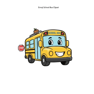 Free Emoji School Bus Clipart Template to Edit Online