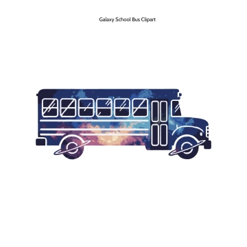 Free Galaxy School Bus Clipart Template to Edit Online