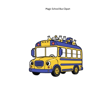 Free Magic School Bus Clipart Template to Edit Online