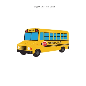 Free Origami School Bus Clipart Template to Edit Online