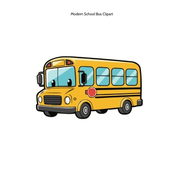 Free Modern School Bus Clipart Template to Edit Online