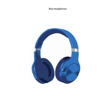 Free Blue Headphones Template to Edit Online