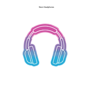 Free Neon Headphones Template to Edit Online