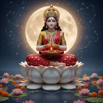 Free Elegant Karwa Chauth Mata Ki Photo Template to Edit Online
