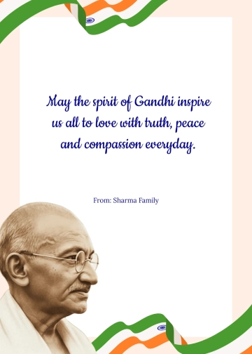 Free Traditional Gandhi Jayanti Greeting Card Template to Edit Online