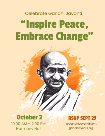 Free Creative Gandhi Jayanti Template to Edit Online