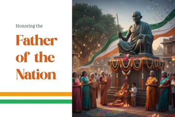 Free Interactive Gandhi Jayanti Post Card Template to Edit Online