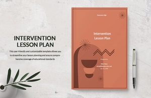 Intervention Lesson Plan Template