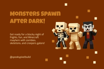 Free Creative Minecraft Halloween Banner Template to Edit Online